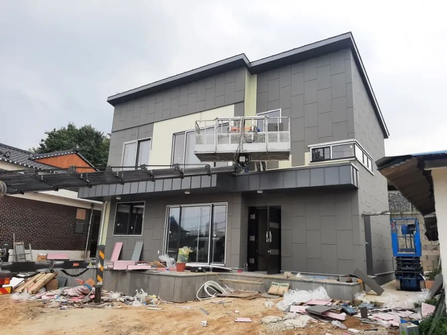 청주 외벽 작업 현장 6